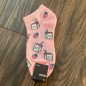 Cute juice box with strawberry Socks